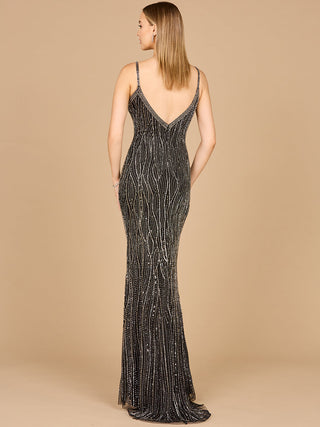V-Neck Fitted Gown  - OUTLET - By Baano