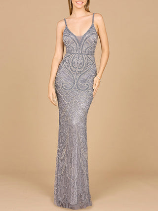 V-Neck Fitted Gown - By Baano