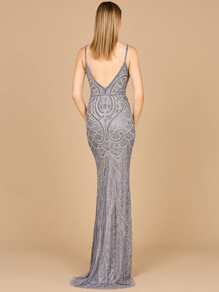 V-Neck Fitted Gown - By Baano
