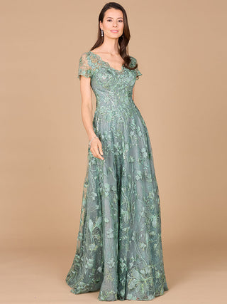 Tonal Lace Ballgown - By Baano
