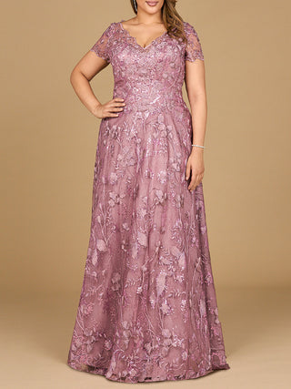 Tonal Lace Ballgown - By Baano