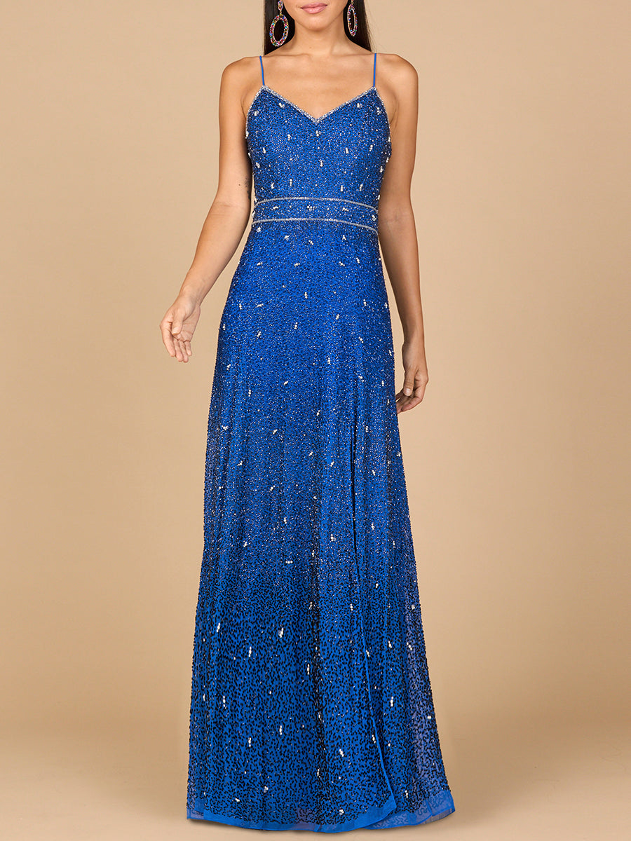Ombre Beaded Gown  - OUTLET - By Baano