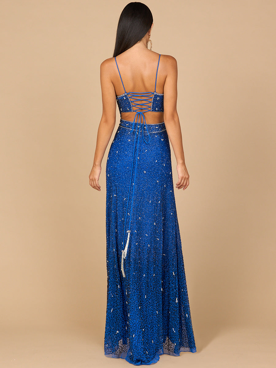 Ombre Beaded Gown  - OUTLET - By Baano
