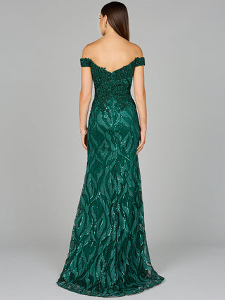 Off Shoulder, Mermaid Lace Gown - By Baano