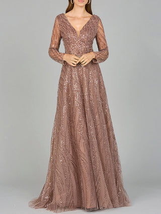 Modest Long Sleeve Ball Gown - By Baano