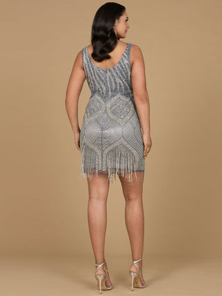 High Neck Beaded Short Dress - By Baano