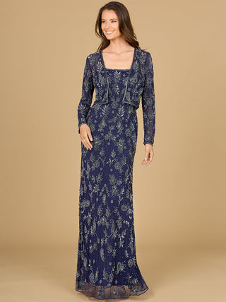 Sheath Gown with Long Sleeve Jacket - By Baano