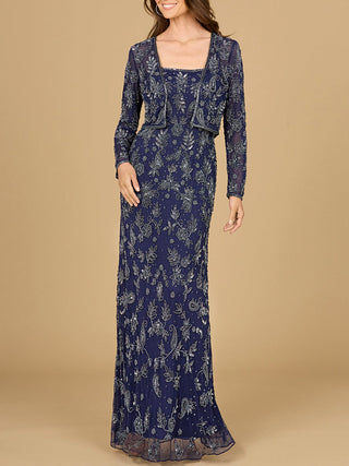 Sheath Gown with Long Sleeve Jacket - By Baano