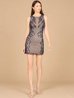 Illusion Neck Beaded Short New Year's Eve Dress  - OUTLET - By Baano