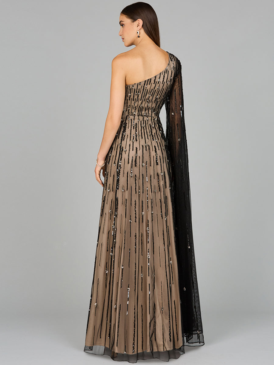 One Shoulder A-Line Gown Lara New York
