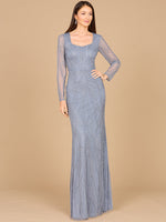 V Neck Beaded Long Sleeve Dress - By Baano