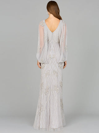 Beaded Cape Sleeve Dress - By Baano