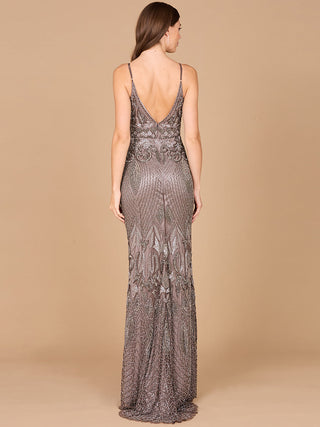 Sleeveless V-Neck Beaded Dress - By Baano