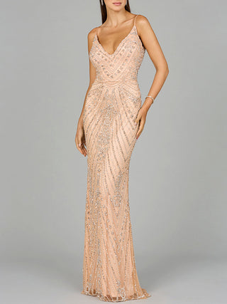 Spaghetti Strap Beaded Dress - By Baano
