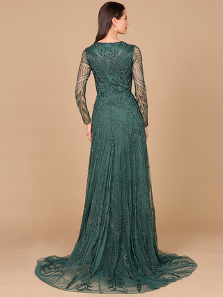 A-line Beaded Dress with Sleeves - By Baano