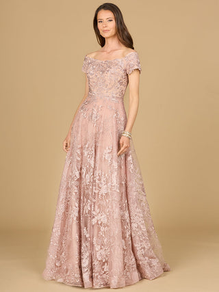 Off Shoulder A-Line Gown - By Baano