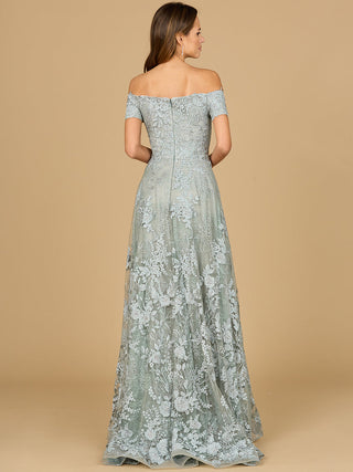 Off Shoulder A-Line Gown - By Baano