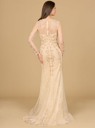 Long Sleeve Lace Mermaid Gown - By Baano