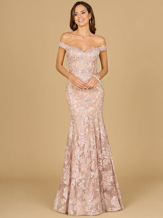 Off Shoulder Mermaid Beaded Gown - By Baano