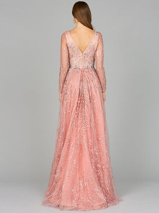 Elegant Overskirt Dress with Long Sleeves - By Baano