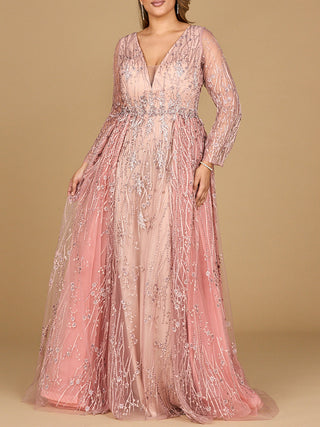 Elegant Overskirt Dress with Long Sleeves - By Baano