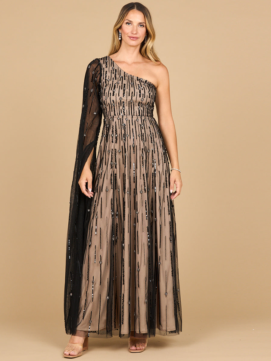 One Shoulder A-Line Gown Lara New York