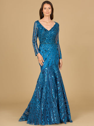 Mermaid, Long Sleeve Gown - By Baano