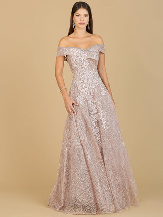 Off Shoulder A-Line Gown - By Baano