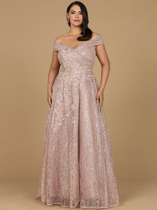 Off Shoulder A-Line Gown - By Baano