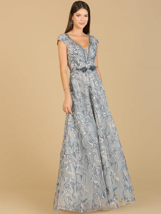 Lace Embellished A-Line Dress - By Baano