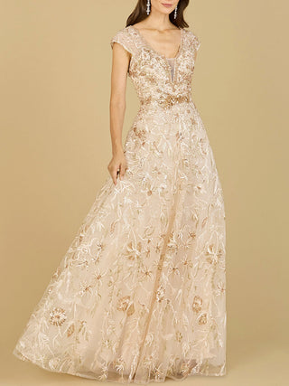 Lace Embellished A-Line Dress - By Baano