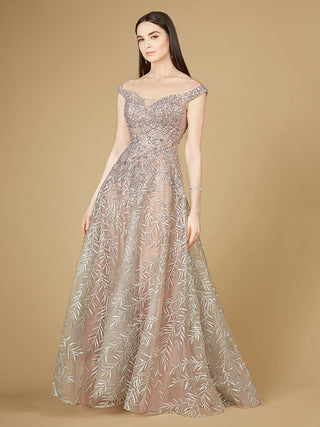 Elegant Off Shoulder Lace Ballgown - By Baano
