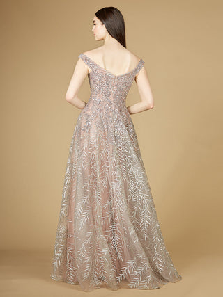 Elegant Off Shoulder Lace Ballgown - By Baano