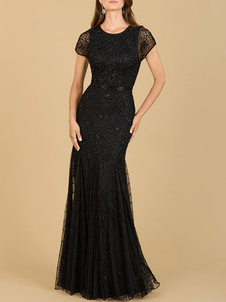 Beaded Mermaid Cap Sleeve Gown - By Baano