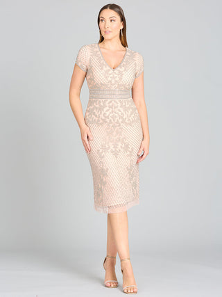 Cap Sleeve Midi Gown  - OUTLET
