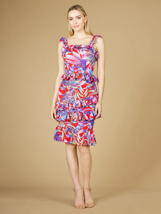 High Neck Printed Midi Dress - OUTLET - By Baano