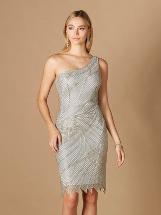 One Shoulder Cocktail Gown - By Baano