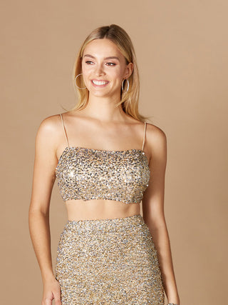 Spaghetti Strap Beaded Top - By Baano