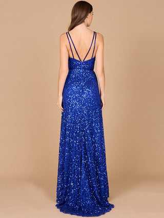 Beaded Prom Dress with High Slit - By Baano