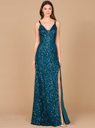 Beaded Prom Dress with High Slit - By Baano