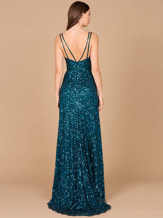 Beaded Prom Dress with High Slit - By Baano
