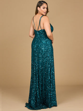 Beaded Prom Dress with High Slit - By Baano
