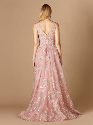 Floral Applique Overskirt Dress - By Baano