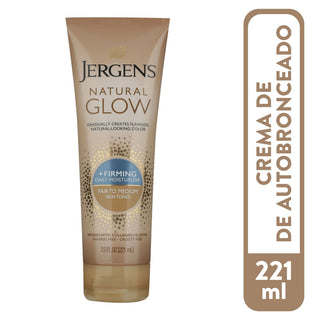 Jergens Natural Glow +FIRMING Sunless Tanning Daily Body Lotion, Fair To Medium Skin Tone, 7.5 Fl Oz