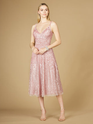 Flowing, Sequin Midi Dress - By Baano