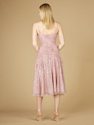 Flowing, Sequin Midi Dress - By Baano