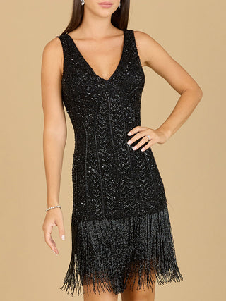 Beaded Fringe Cocktail Dress