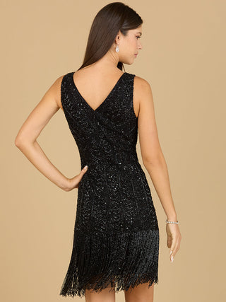 Beaded Fringe Cocktail Dress - By Baano