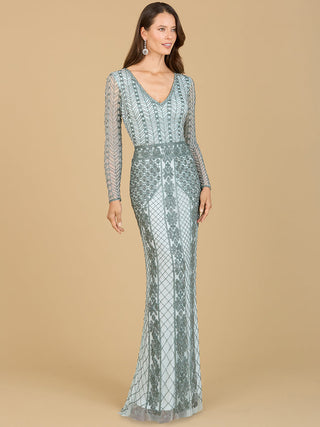 Long Sleeve Beaded Dress - By Baano