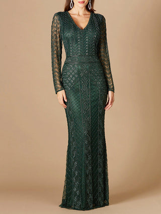 Long Sleeve Beaded Dress - By Baano